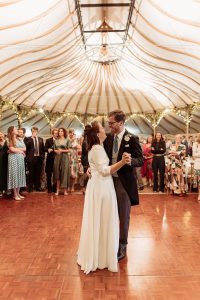 diy garden wedding in Bohemia canvas marquee